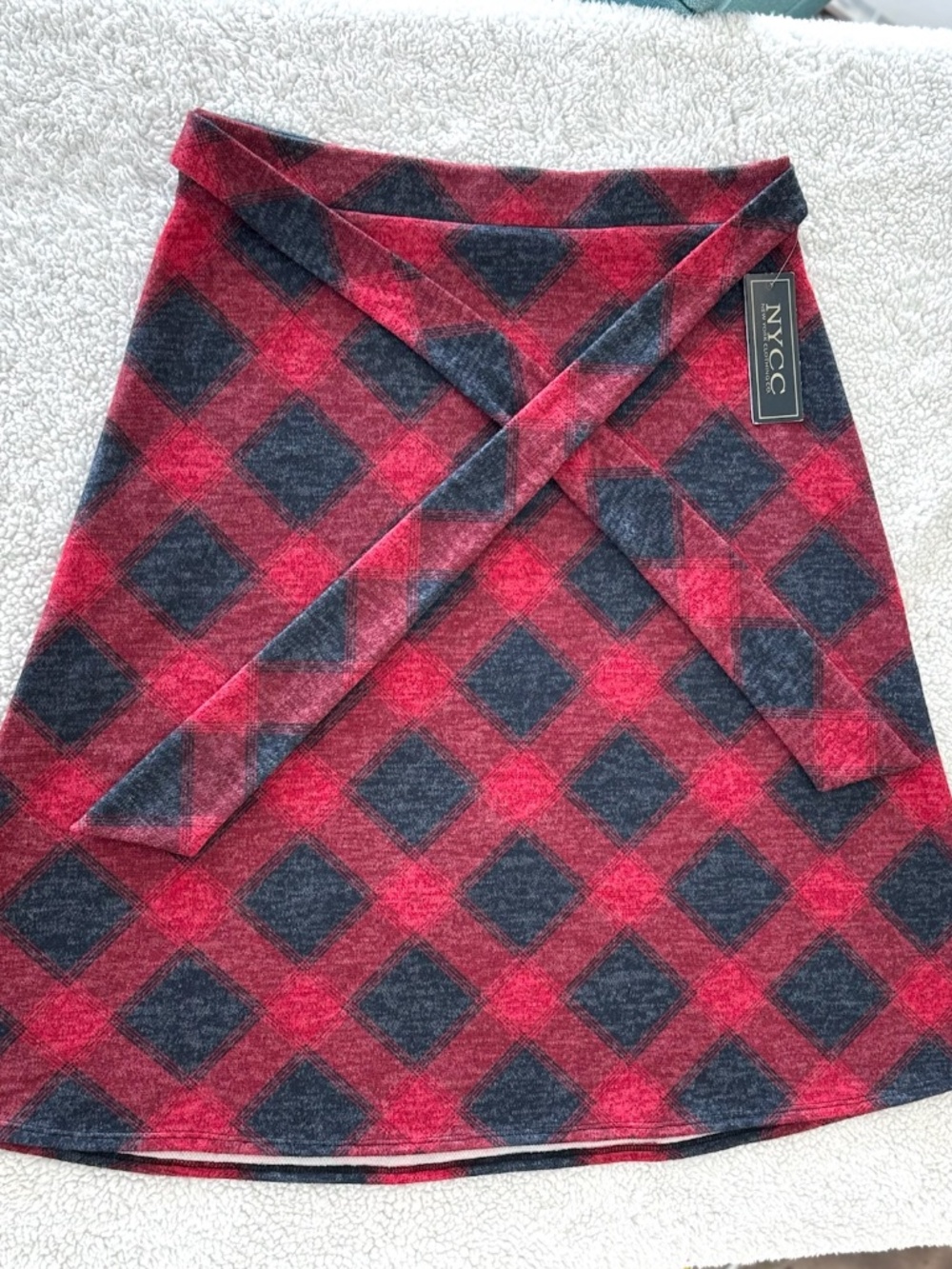 NYCC New York Clothing Co A Line Skirt L Red Plaid Costume Nautical Acadamia